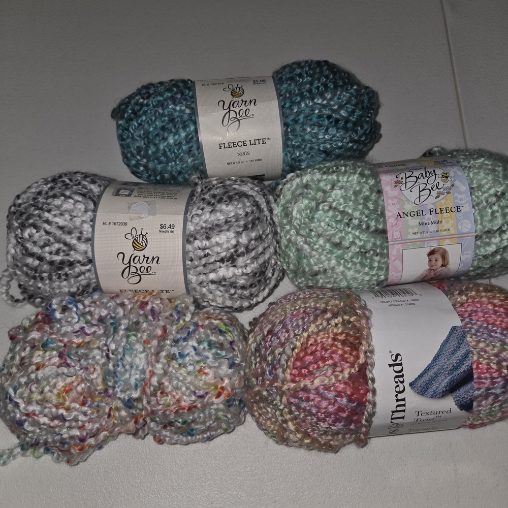 Yarn Bee Fleece Lite and Angel Fleece Yarn Collection